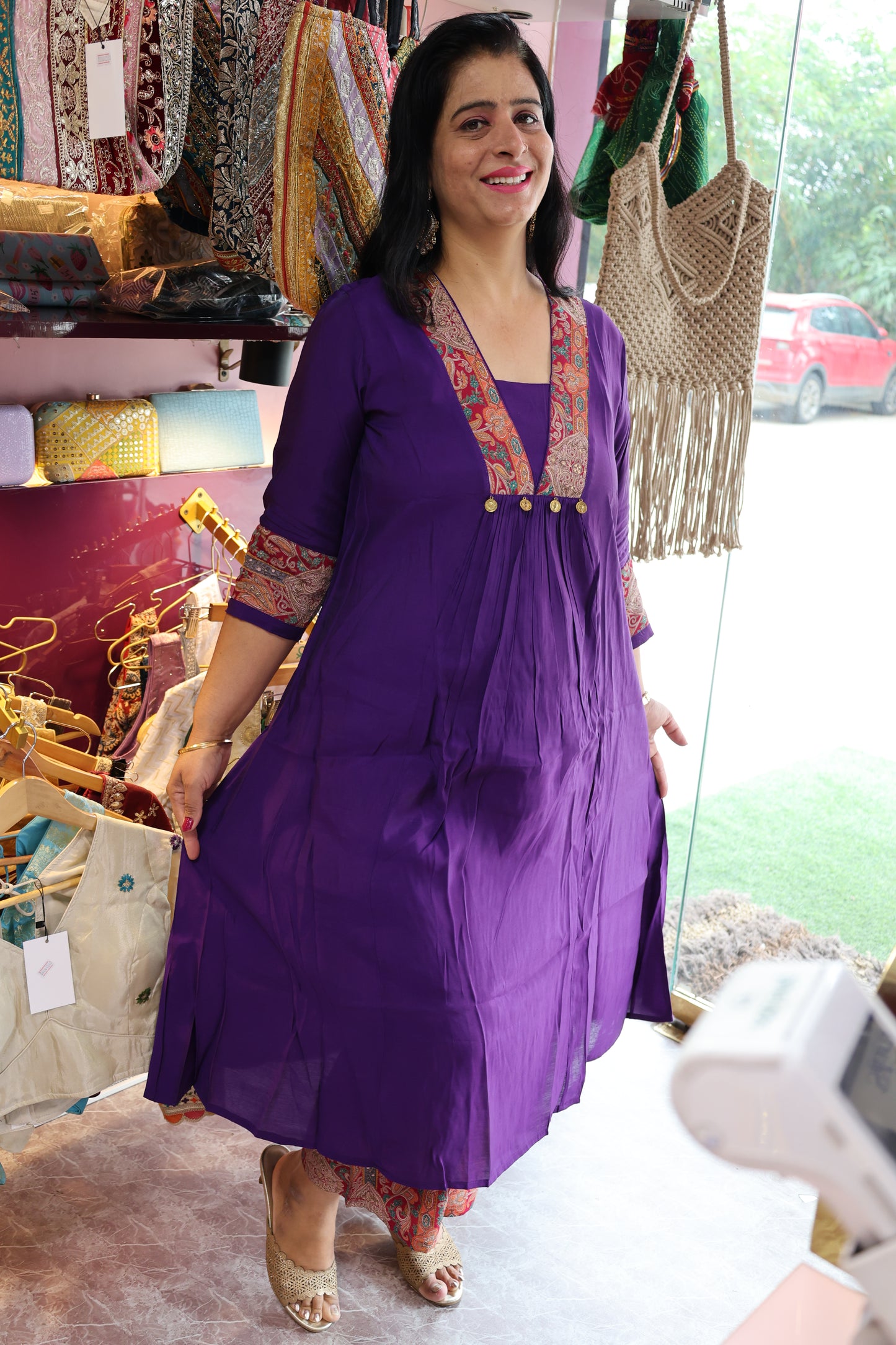 Trendy Batik Print Co-ord set with Pure Russian Silk Fabric with Batik Print Plazo Set