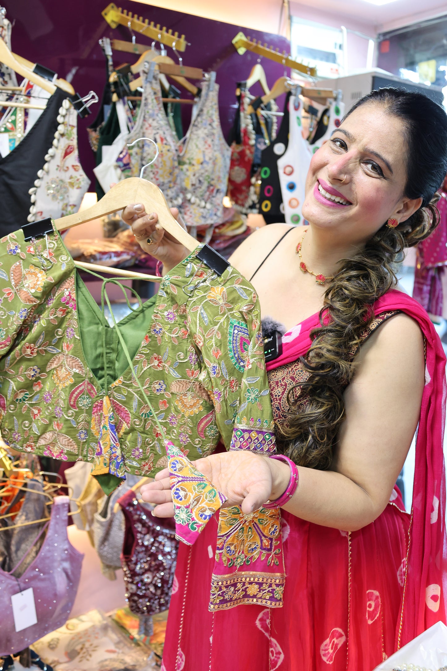 Crepe Fabric Embellished with Dora Work & Multicolor Color with Heavy Embroidery