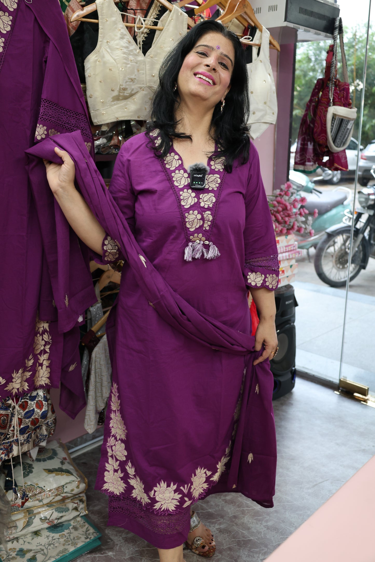 Beautiful Embroidery Yoke Design on a Premium Cotton Fabric 60/60 Suit