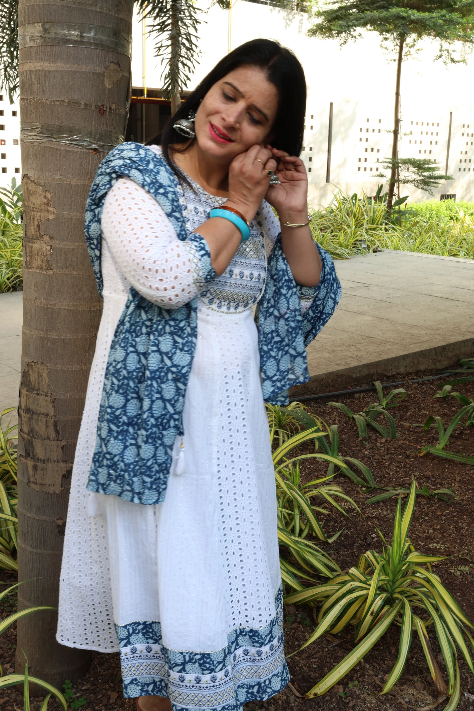 Premium Cotton Anarkali Suit – Hakuba Cum Schiffli Embroidery - Har Pal Fashionable