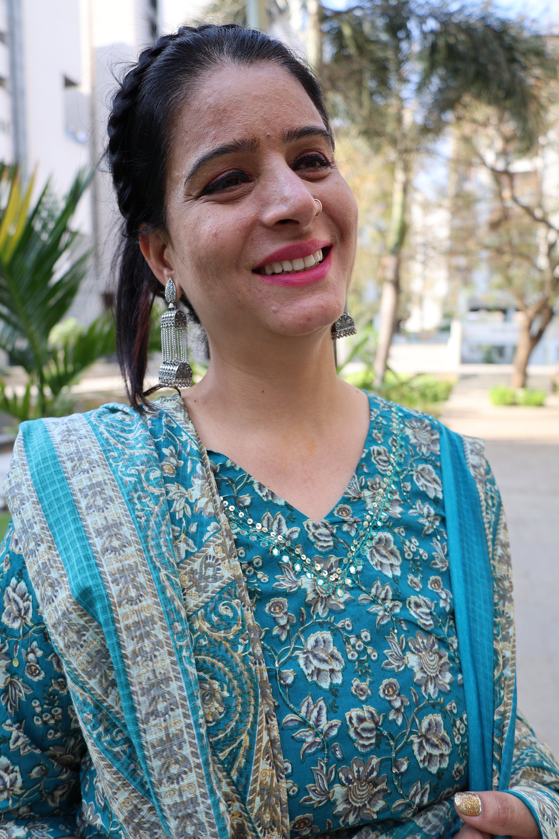Pure Cotton Straight Cut Suit | Kalamkari Print Kurta | Geometric Print Pant - Har Pal Fashionable