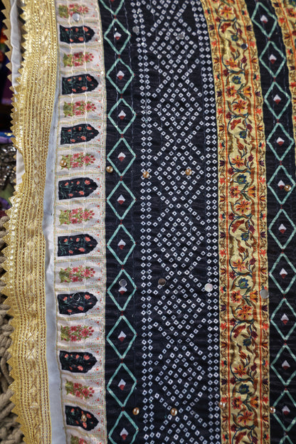 Ethnic Motifs Printed Dupatta With Mirror Work
