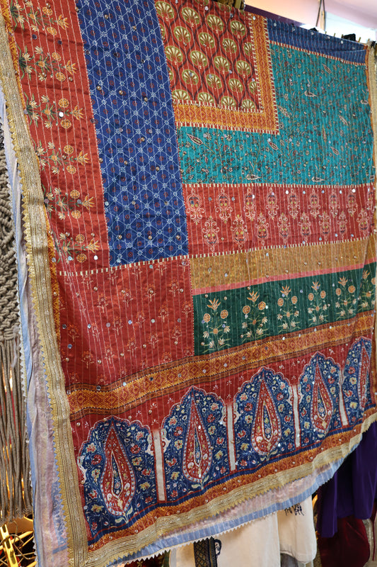 Ethnic Motifs Printed Dupatta With Mirror Work