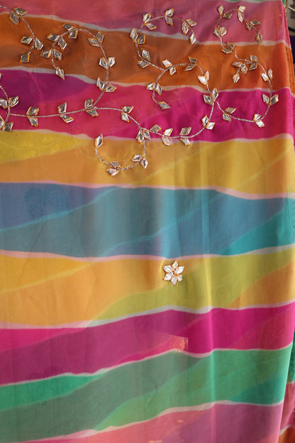 Ethnic Motifs Printed Dupatta With Mirror Work
