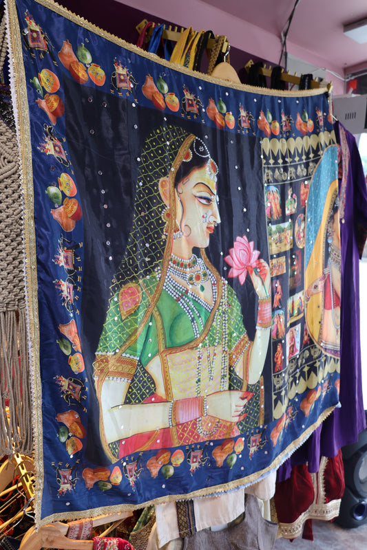 Ethnic Motifs Printed Dupatta With Mirror Work