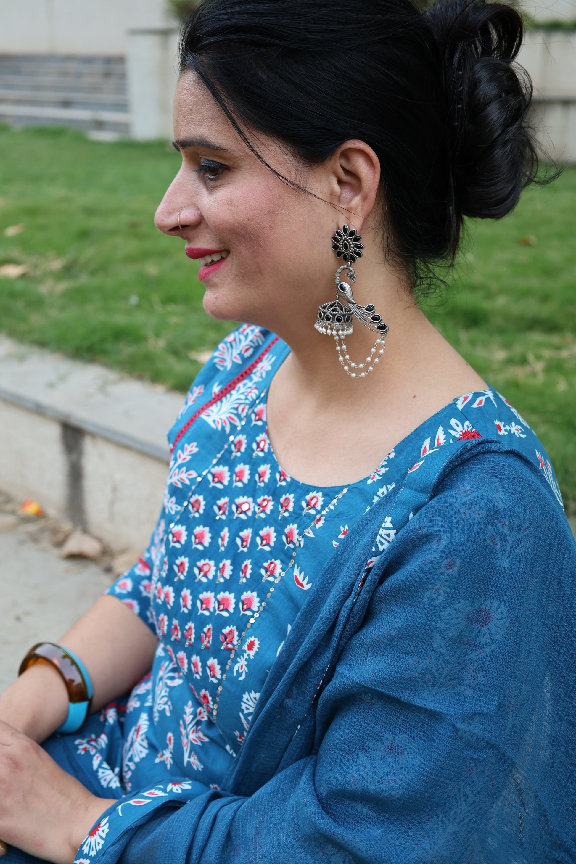 Indigo Pure Cotton Jaipuri Suit – Butta Print | Casual & Comfortable Ethnic Wear - Har Pal Fashionable