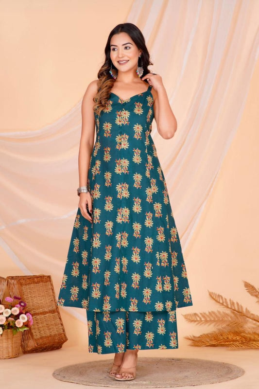 Pure Cotton Co-Ord Set – Comfortable & Stylish Spaghetti Strap Design -  Har Pal Fashionable