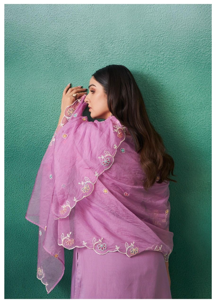 Kurta & Pant is Purely on the Russian Silk. Sleeves & Dupatta is on Tissue Fabric.  Appliqué and Hand Work Detailing | HarPalFashionable