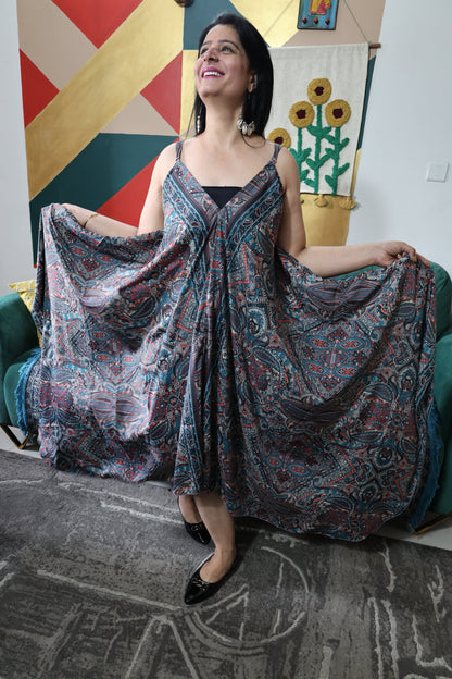 Imported Muslin One-Piece Dress | Digital Print | C-Cut Design | Har Pal Fashionable
