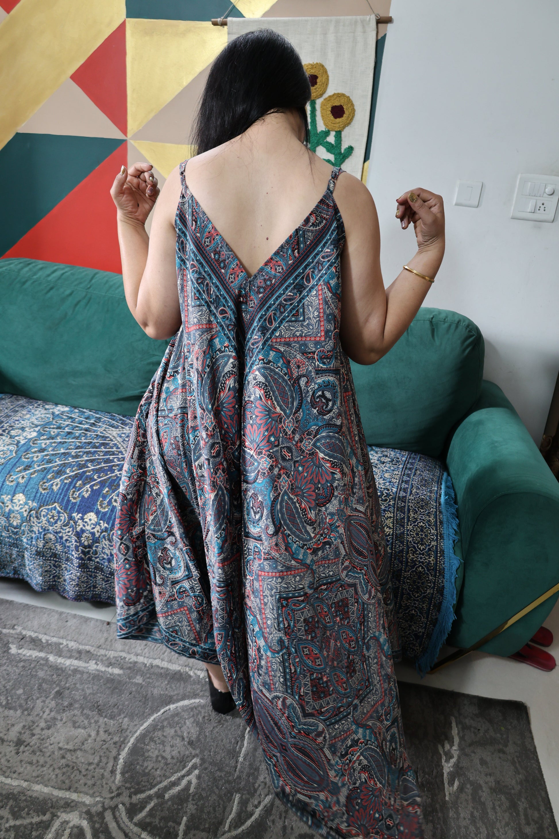 Imported Muslin One-Piece Dress | Digital Print | C-Cut Design | Har Pal Fashionable