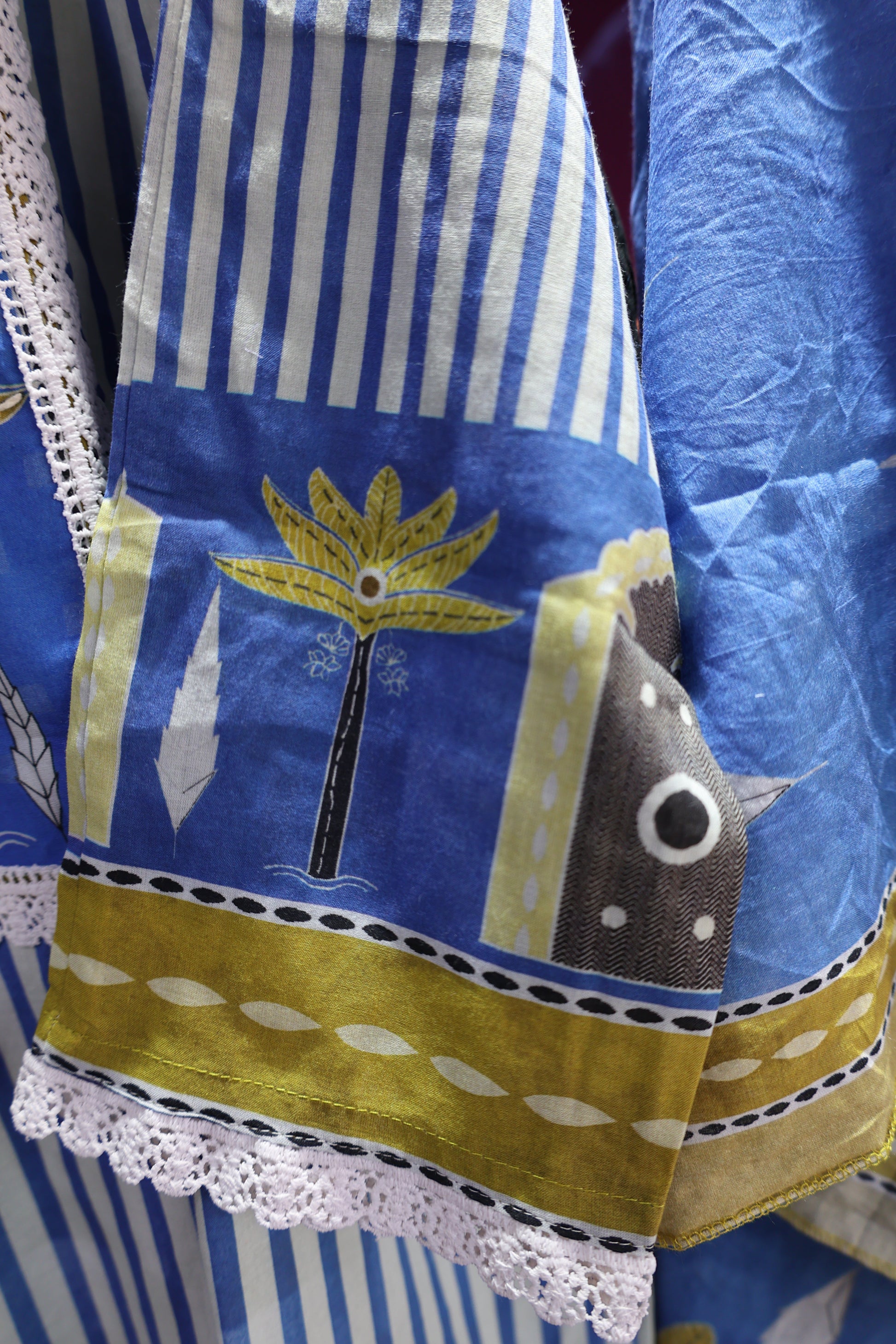 Mulmul Cotton Straight Cut Suit | Braj Bhumi Print | Ethnic Elegance - Har Pal Fashionable