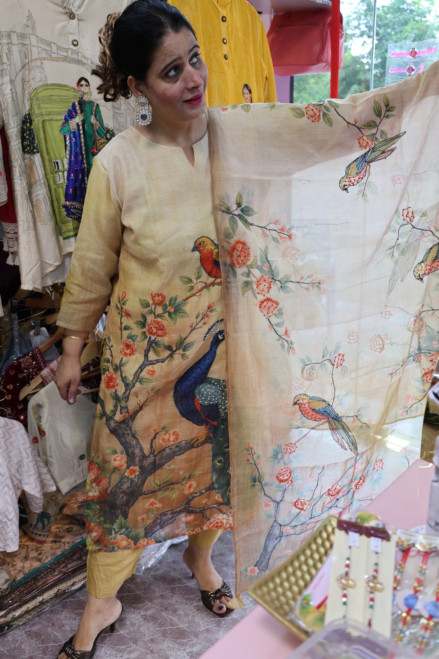 Pure Crape Cotton Plus Size Hand Work Suit Set | Har Pal Fashionable