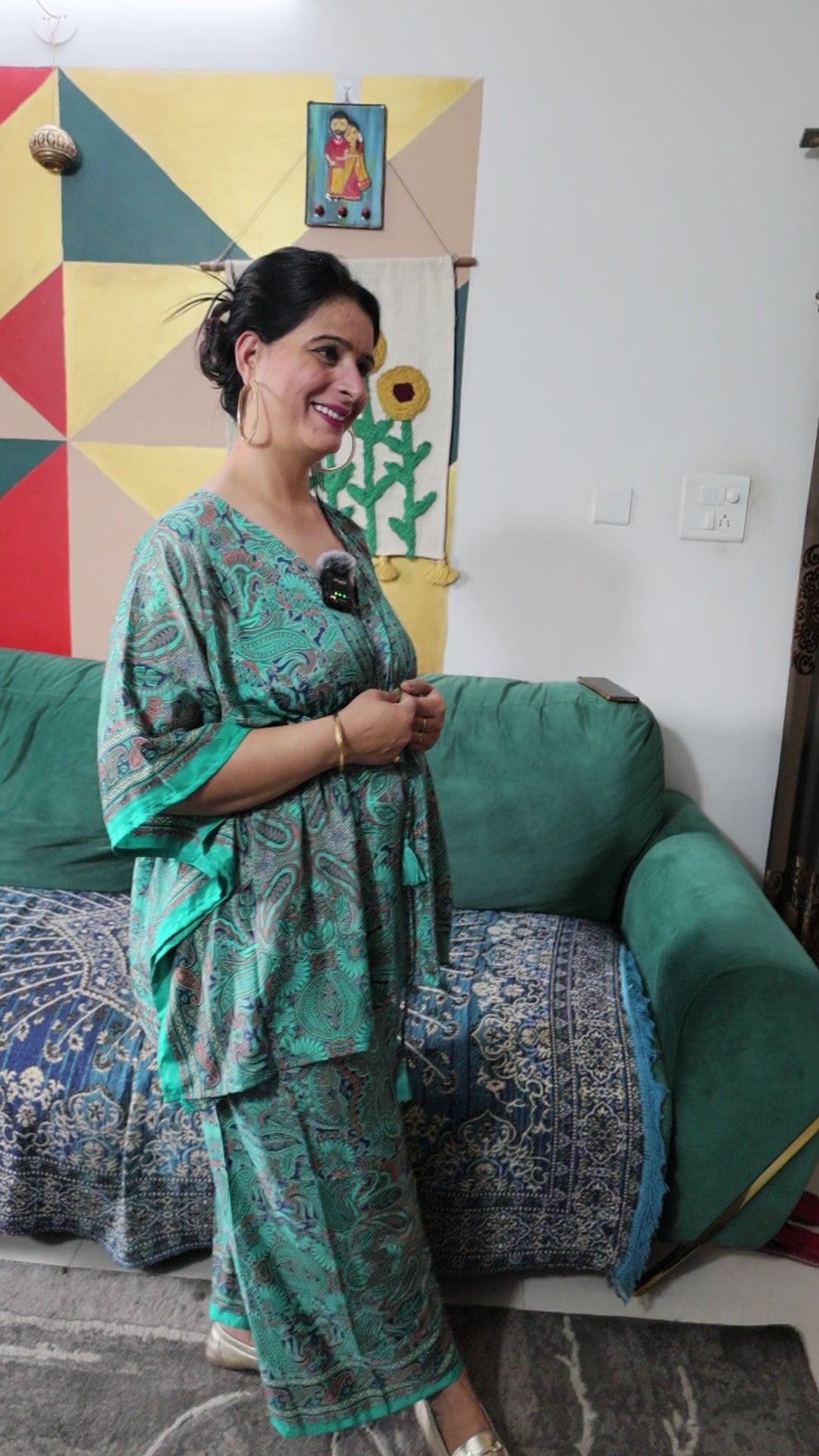 Imported Muslin Co-ord Set | Digital Print | Kaftan Style – Effortless & Chic - Har Pal Fashionable